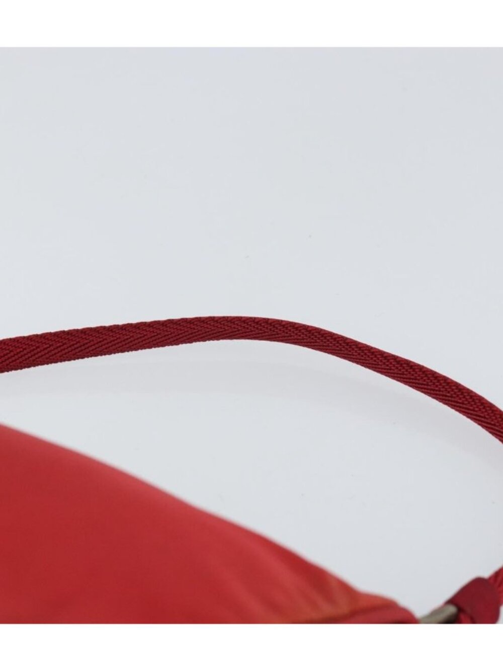 PRADA Accessory Pouch Nylon Red Silver - Picture 7 of 16